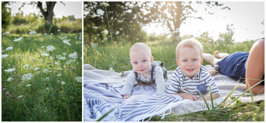 Brothers smiling for camera during Milwaukee Family Photo session