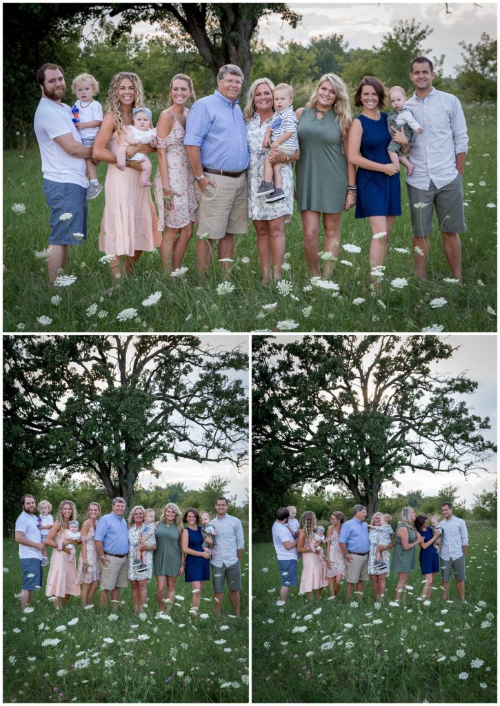 Extended Family Photo Session in Milwaukee wildflower field