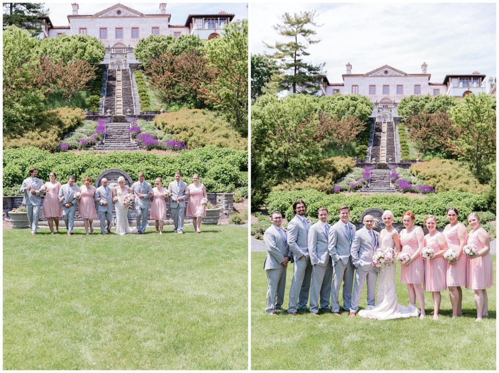 Villa Terrace wedding venue in Milwaukee, WI bridal party images