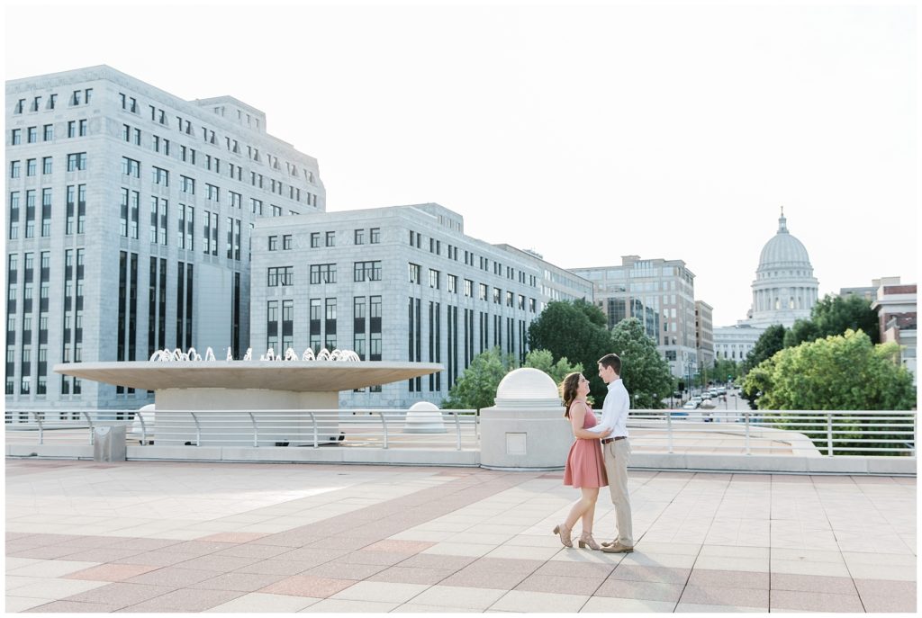 Engagement Photography in Madison, WI at Monona Terrace