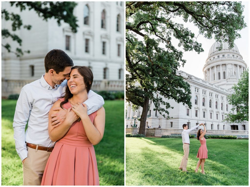 Engagement Session Photography at Wisconsin State Capitol in Madison