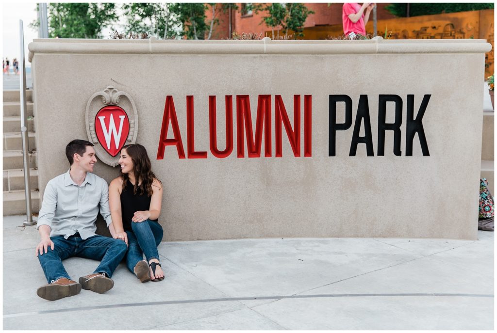 Alumni Park Engagement Session in Madison, WI