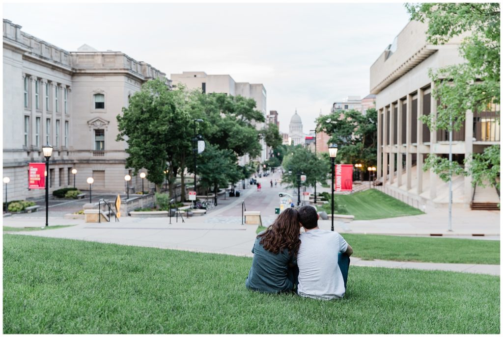 Bascom Hill Engagement Photography Session in Madison, WI
