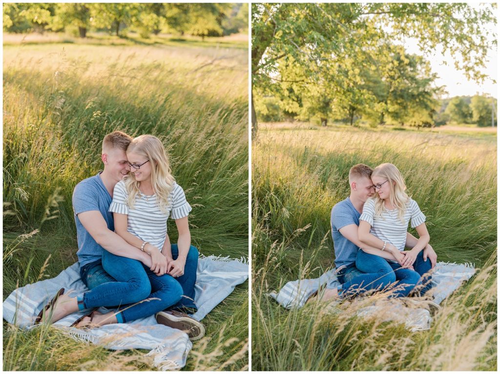 Engagement Session amongst wildflowers in Erin, WI