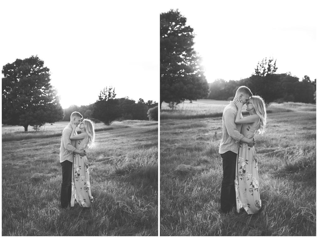 Engagement Session in wildflower field, Milwaukee area