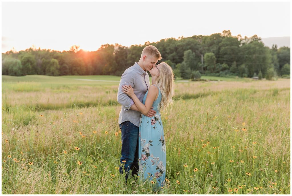 Wildflower engagement session in Milwaukee, WI area