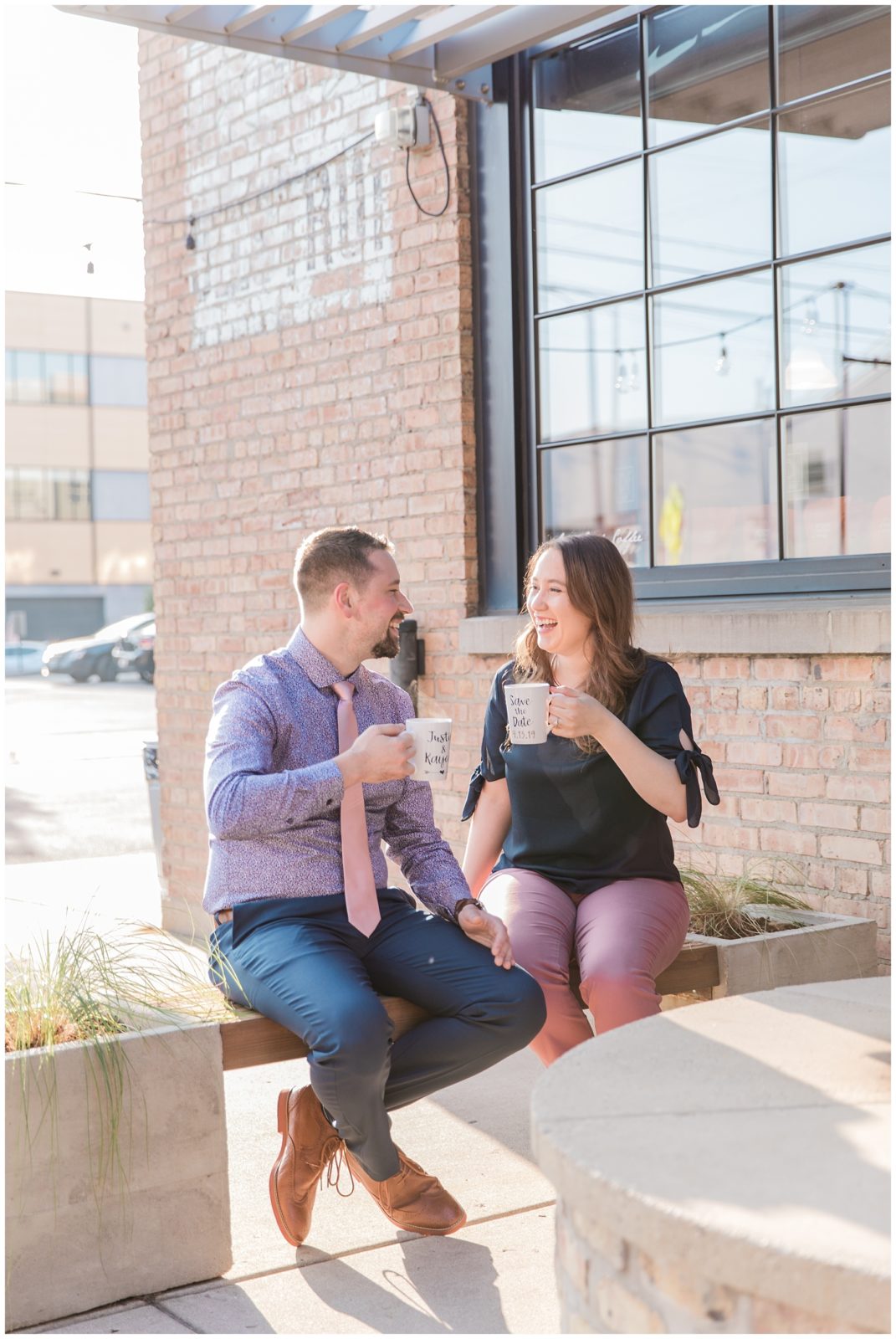 ENGAGEMENT SESSION ON MILWAUKEE RIVERWALK | HAPPY TAKES PHOTOGRAPHY