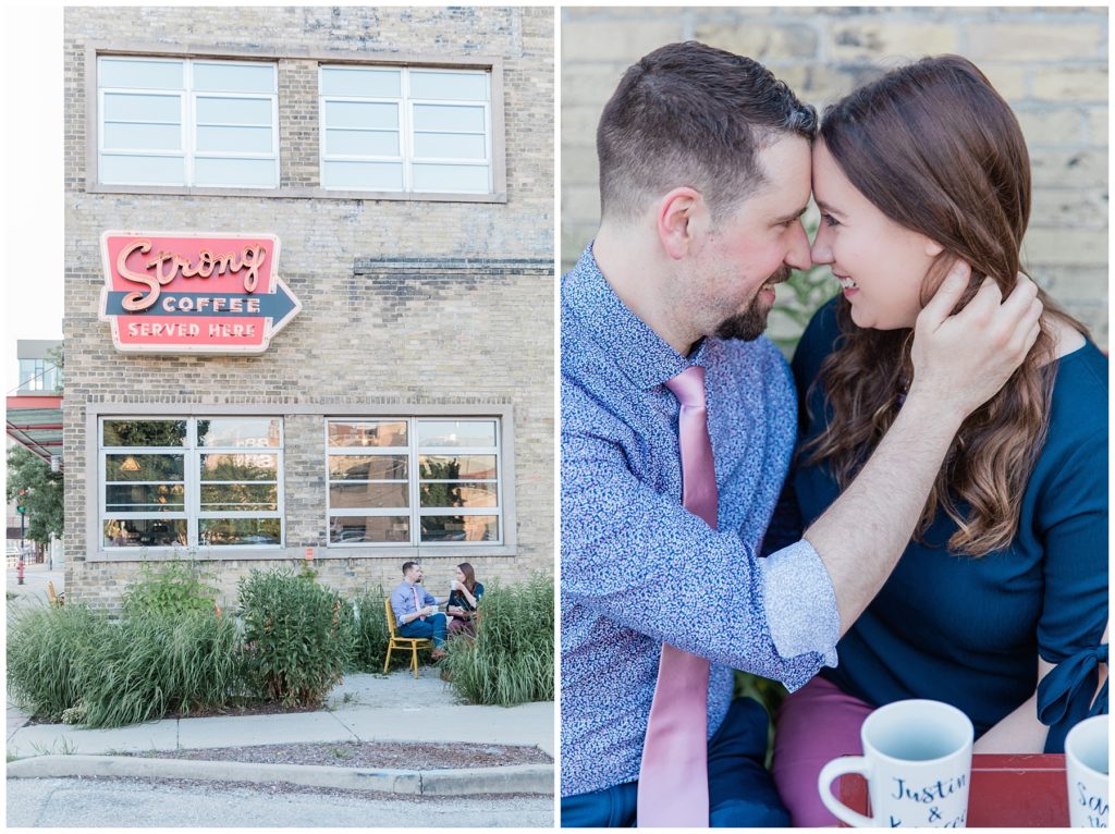 ENGAGEMENT SESSION IN MILWAUKEE AT COLECTIVO COFFEE | HAPPY TAKES PHOTOGRAPHY