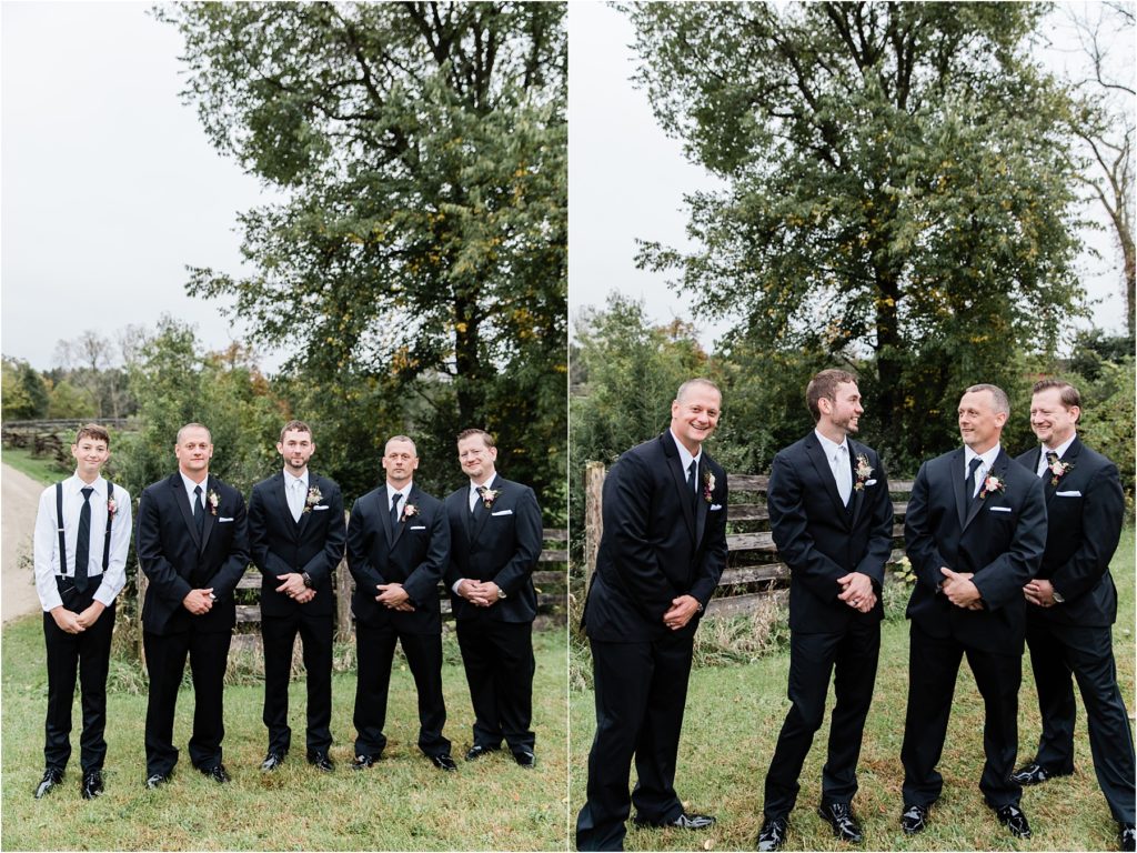 Groom with Groomsmen at Old World Wisconsin | Happy Takes Photography