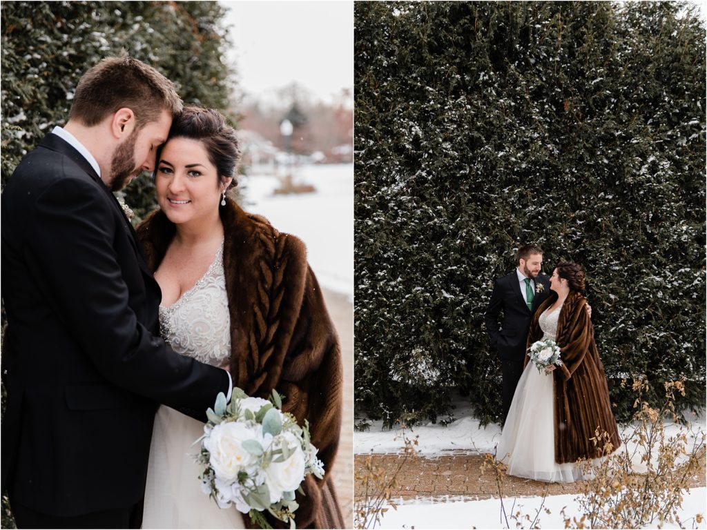 Black and Emerald Winter Wedding in Wisconsin | Happy Takes Photography