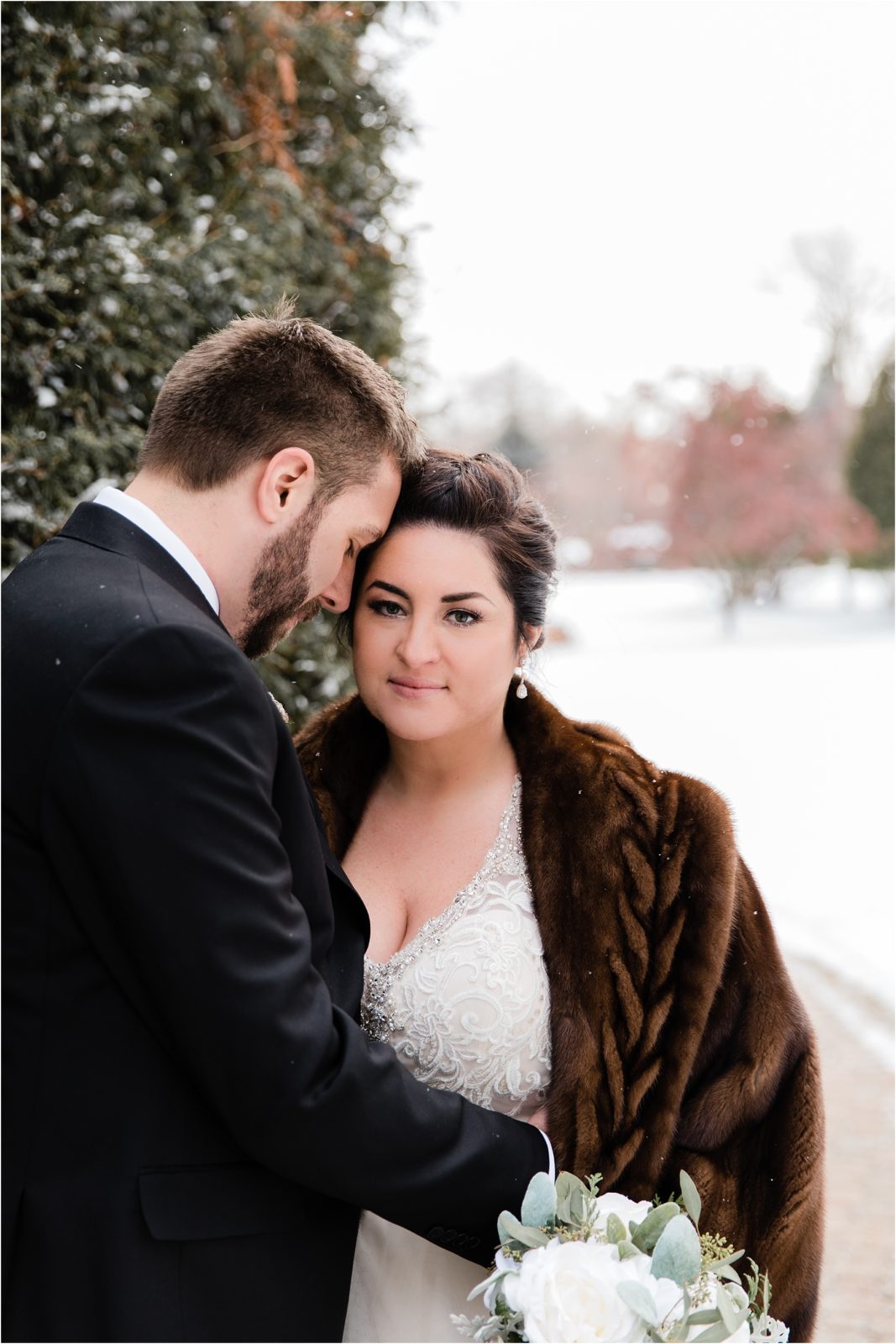 Black and Emerald Winter Wedding in Wisconsin | Happy Takes Photography
