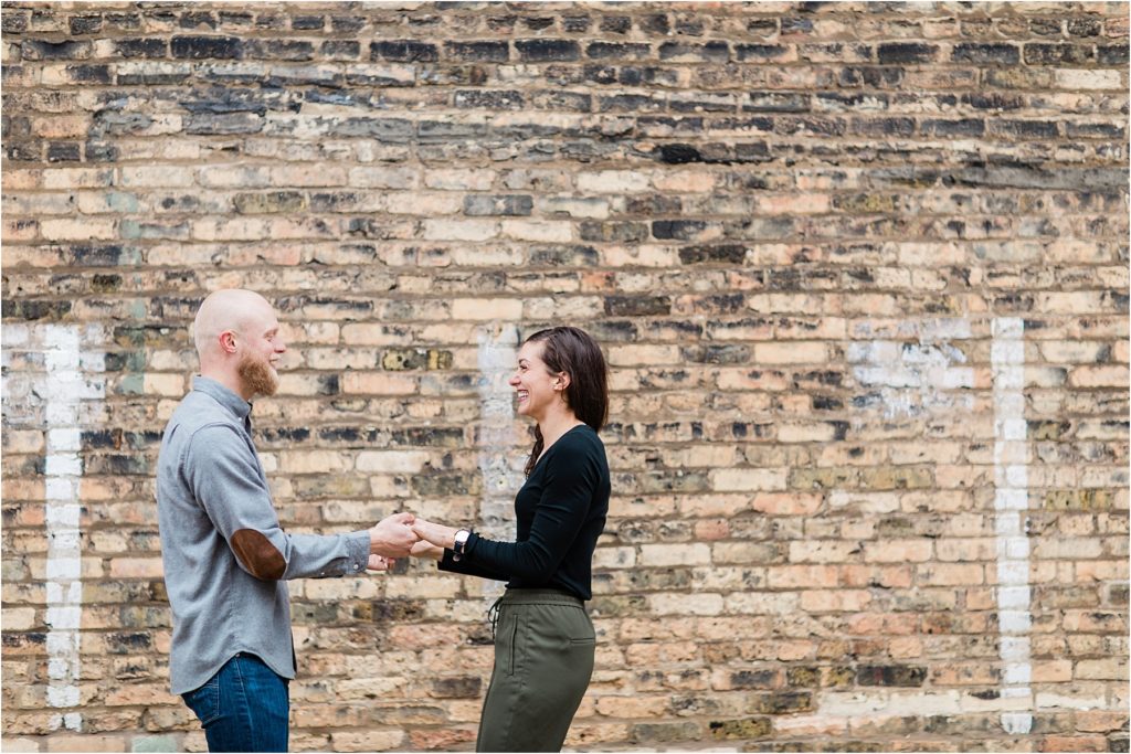 Downtown Milwaukee Winter Engagement Session | Happy Takes Photography