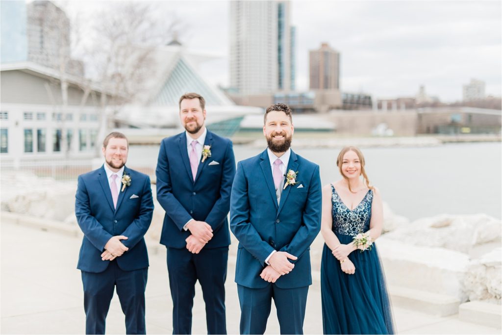 Spring Milwaukee Wedding with Blush and Navy Color Palette | Happy Takes Photography