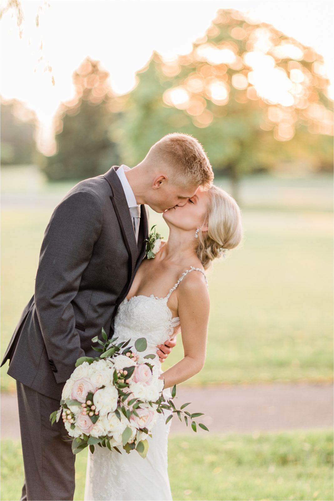 Sunset Bridal Portraits at River Club of Mequon