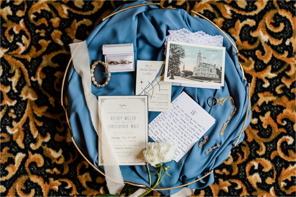 Historic Courthouse 1893 Wedding Details including bridal accessories, invitation suite and vintage accents